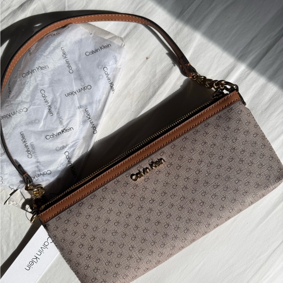Calvin Klein Taupe and Cognac Bag - Picture 8 of 8